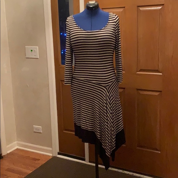 Asymmetrical Striped Dress - Picture 1 of 5